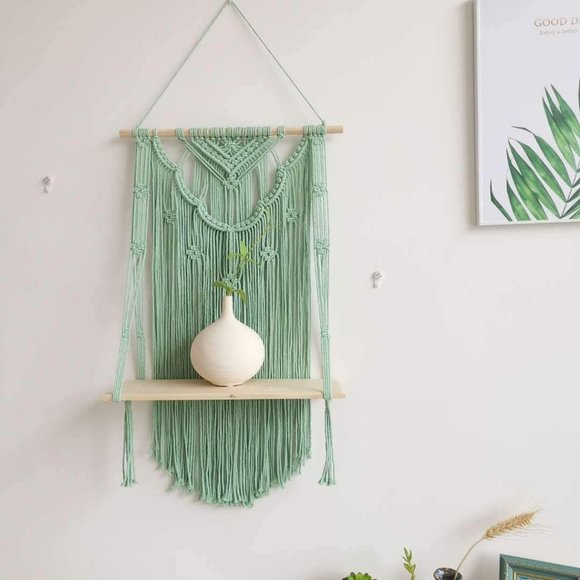 3Pcs Cotton Woven Wood Hanging Floating for Wall - Picture 3 of 9
